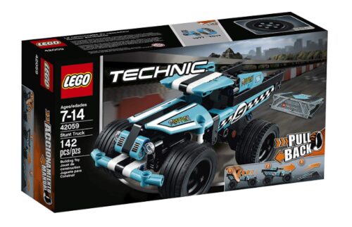 this is an image of a Technic stunt truck building kit for kids and adults. 