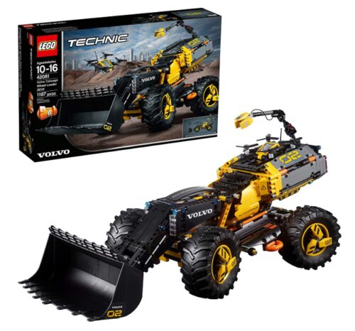 this is an image of a Technic Volvo concept wheel loader building kit for kids and adults. 