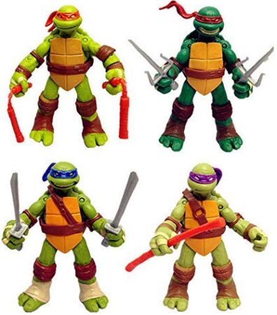 This is an image of 4 pc set ninja turtles classic figures