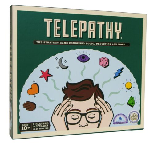 this is an image of a Telepathy Head-to-Head Logicboard game for children age 10 years old to adult. 