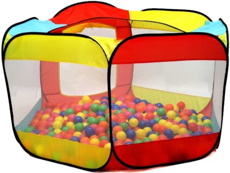 This is an image of 6 sided ball pit for kids and toddlers by Kiddey