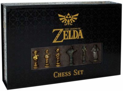 This is an image of a kid's Zelda figurine chess games set.