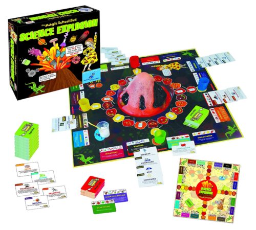 this is an image of a the magic school bus board game for kids. 