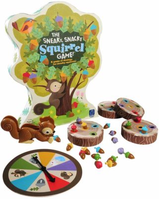 This is an image of a strategy board game called The Sneaky, Snacky Squirrel game by Educational Insights. 