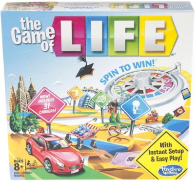 This is an image of a 9 Year Old game of life board game