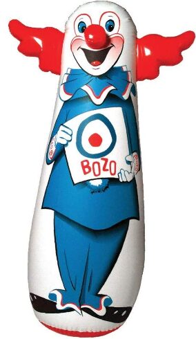 This is an image of The Original Bozo clown blow-up punching bag