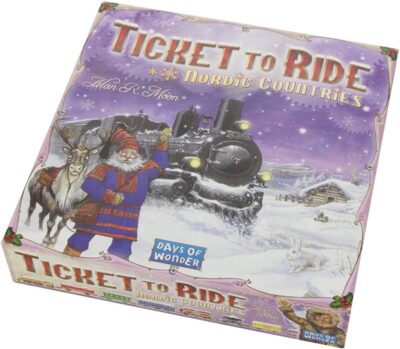 This is an image of kids board game ticked to ride in nordic countries theme