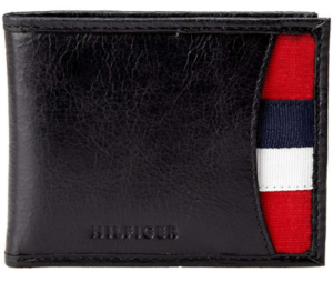 Tommy Hilfiger Men s Leather Passcase Wallet Bexley Black for boys