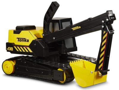 this is an image of a Tonka steel excavator play vehicle. 