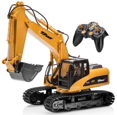 this is an image of an excavator toy for kids. 