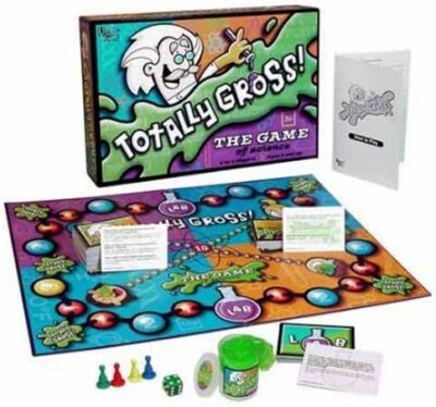 This is an image of a science board game named totally gross for kids