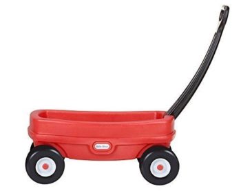 red Toy Push Wagon with handle