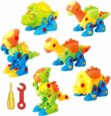 This is an image of a 6 pack dinosaur toys by ToyVelt. 