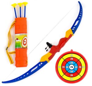 this is an image of Toysery Kids Archery Bow and Arrow Toy Set with Target Outdoor