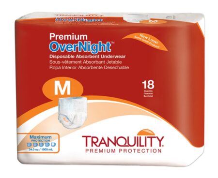 This is an image of a meduim size disposable absorbent underwear for babies. 