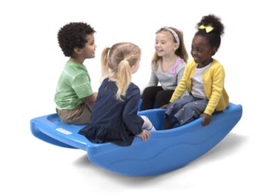 this is an image of a two sided rocker for kids. 