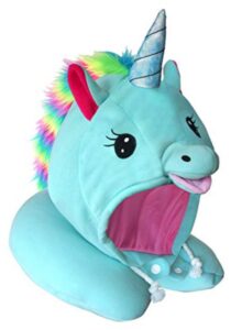 Unicorn Hooded blue unicorn Animal Travel Neck Pillow