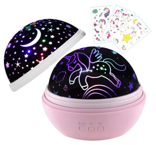 this is an image of a Unicorn light projector for girls. 