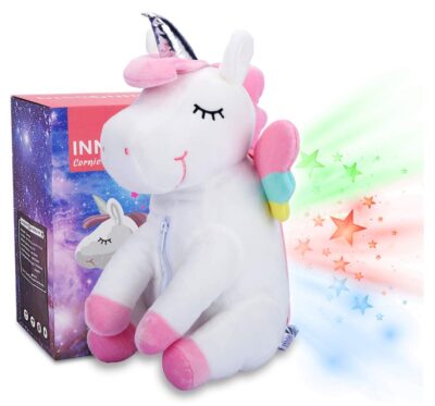 this is an image of a Unicorn projector night light for kids. 