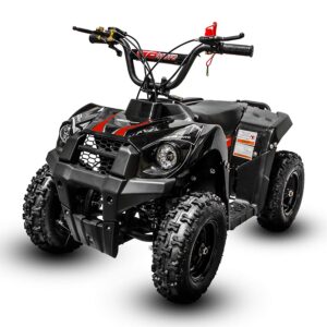 This is an image of a red 4 wheeler quads for kids by V-Fire.