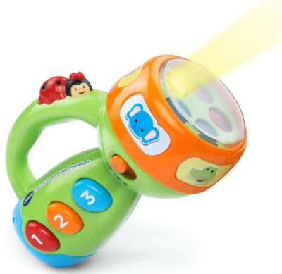 This is an image of boy's flashlight spin by VTech 