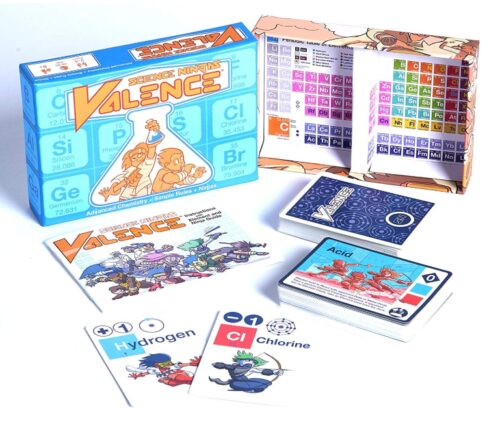 this is an image of a Valence card game for kids. 
