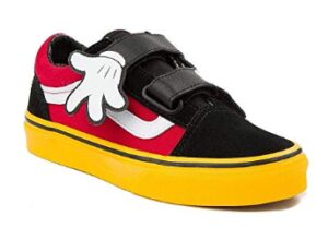 this is an image of a mickey mouse sneakers for kids. 