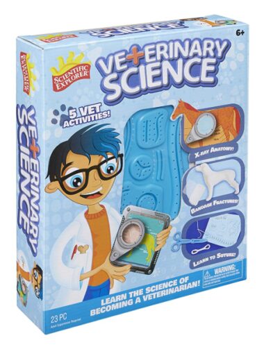 this is an image of a veterinary science kit for kids. 