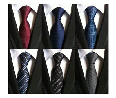 This is an image of a 6 piece classic silk necktie. 