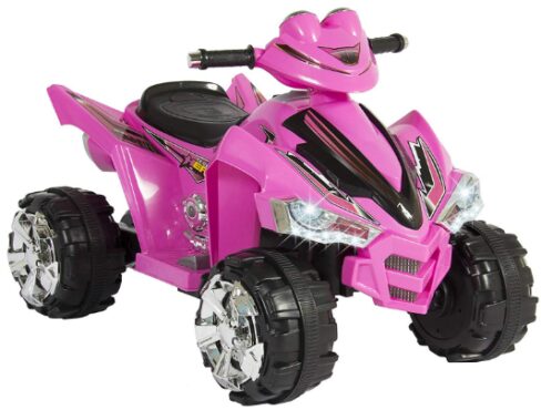This is an imagePink Kids Ride On ATV Quad 4 Wheeler