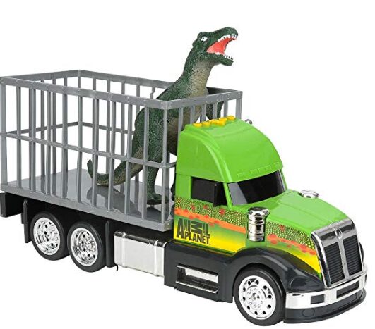 this is an image of a Wild Animal Transport Truck toy