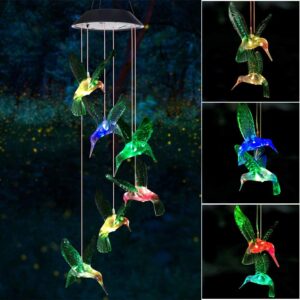 Solar Hummingbird Wind Chimes