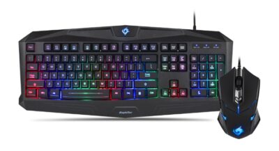 This is an image of a keyboard and mouse with LED RGB back lit. 