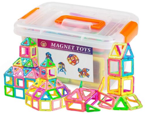 This is an image of Gloue Magnetic blocks building kit for kids