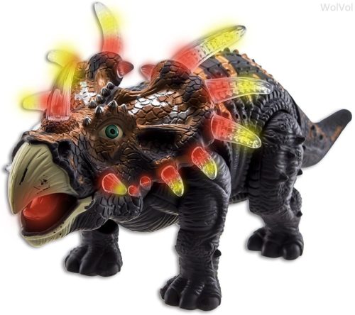 Triceratops Dinosaur Toy Figure with Many Lights