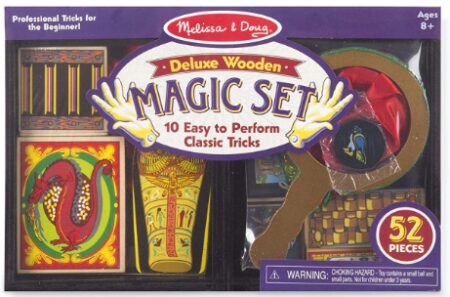 This is an image of classic wood magic set tricks for kids have more than 50 tricks