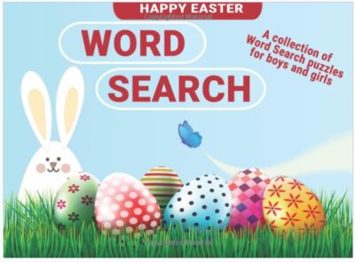 this is an image of a Word search Easter basket stuffer gifts for kids.