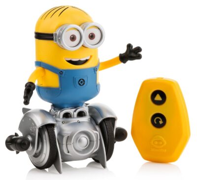 this is an image of a Minion Dave Miniature RC Robot Toy for kids ages 4 and above. 