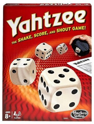 this is an image of a Yahtzee dice game designed for the whole family. 