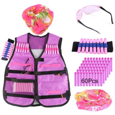 This is an image of a pink elite tactical best for kids. 