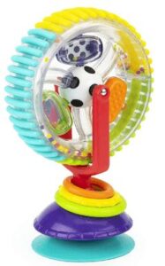 This is an image of 1 year olds art and craft Sassy Wonder Wheel Highchair Toy