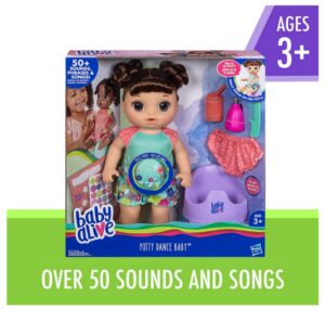 this is an image of bayb's potty training doll alive dance in multi-colored colors