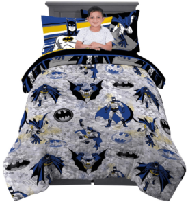 Franco Kids Bedding Super Soft Comforter and Sheet Set with Bonus Sham, 5 Piece Twin Size, Batman