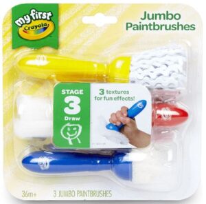 Crayola My First Jumbo Toddler Paint Brushes, Painting for Toddlers, 3ct