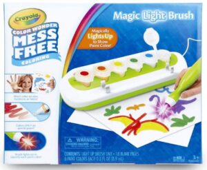 Crayola Color Wonder Mess Free Magic Light Brush 2.0 Paint Set, Gift for Kids Age 3+