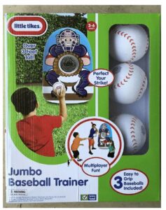 This is an image of kids Little Tikes Inflatable Baseball Trainer