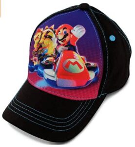 This is an image of kids Nintendo Boys Super Mario Cotton Baseball Cap (Ages 4-7)