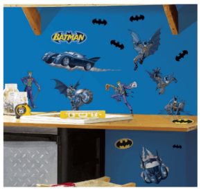 This is an image of kids RoomMates Batman Gotham Guardian Peel and Stick Wall Decals - RMK1148SCS,Multicolor