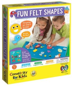 Creativity for Kids My First Fun Felt Shapes - Travel Friendly Felt Board for Toddlers (Imaginative Pretend Play for Kids, 100+Piece), Multi (1274000)