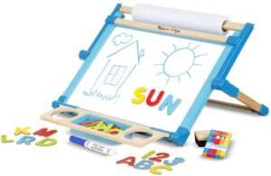 This is an image of arts and crafts of kids 3 year olds, Melissa & Doug Double-Sided Tabletop Easel